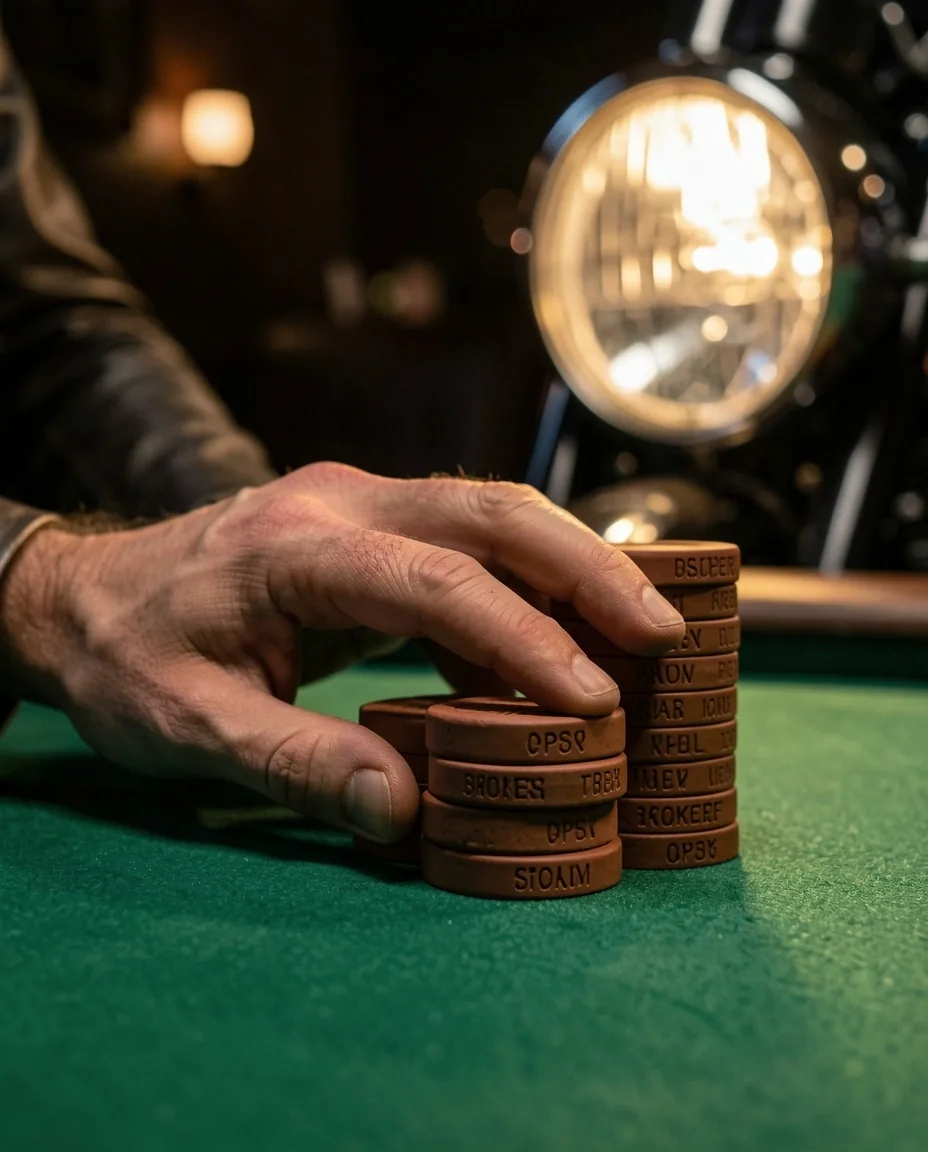 Table de jeu et jetons salon privé